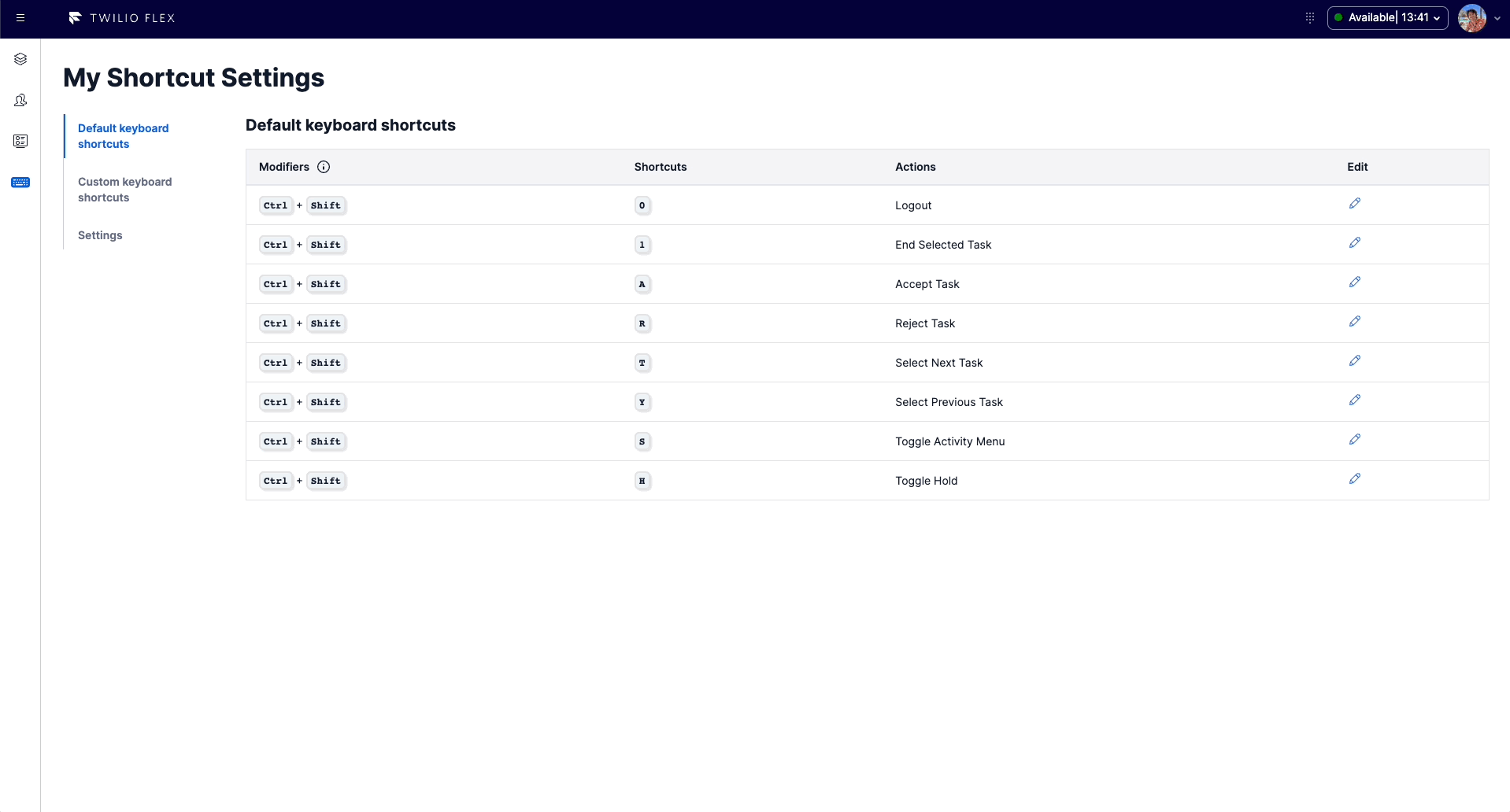 Remap shortcuts